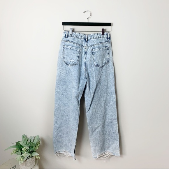 [Shein] Women's Distressed Light Wash Wide Leg 90s High Rise Jeans - Picture 6 of 8